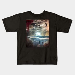 Moody Pop Surrealism | Unicorns of the Sea Kids T-Shirt